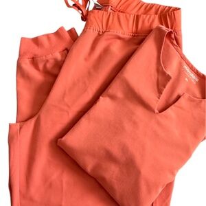 Mandala Peach Women Set Scrub Top & Jogger Pants size 2XL